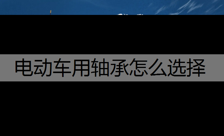 电动车用轴承怎么选择